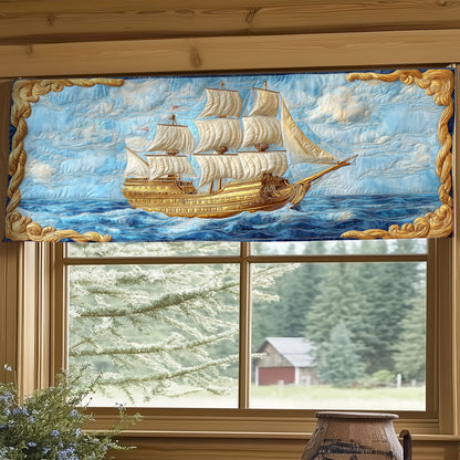 Royal Gold Ship WY0406040CL Quilted Valance