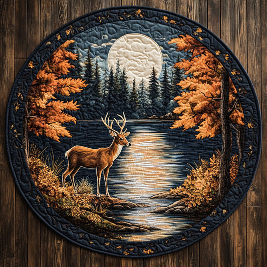 Deer Forest CW1505114CL Quilted Round Mat