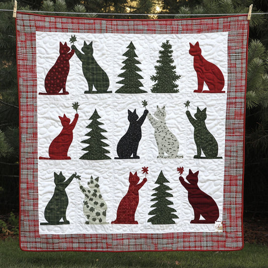 Cat Christmas Tree WT2110018CL Quilt