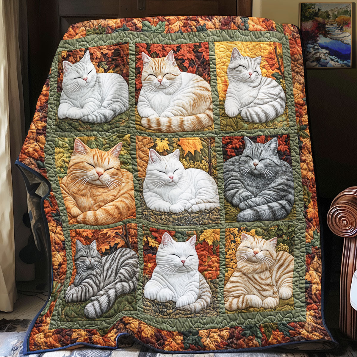 Autumn Catnap YR1501037CL Quilt