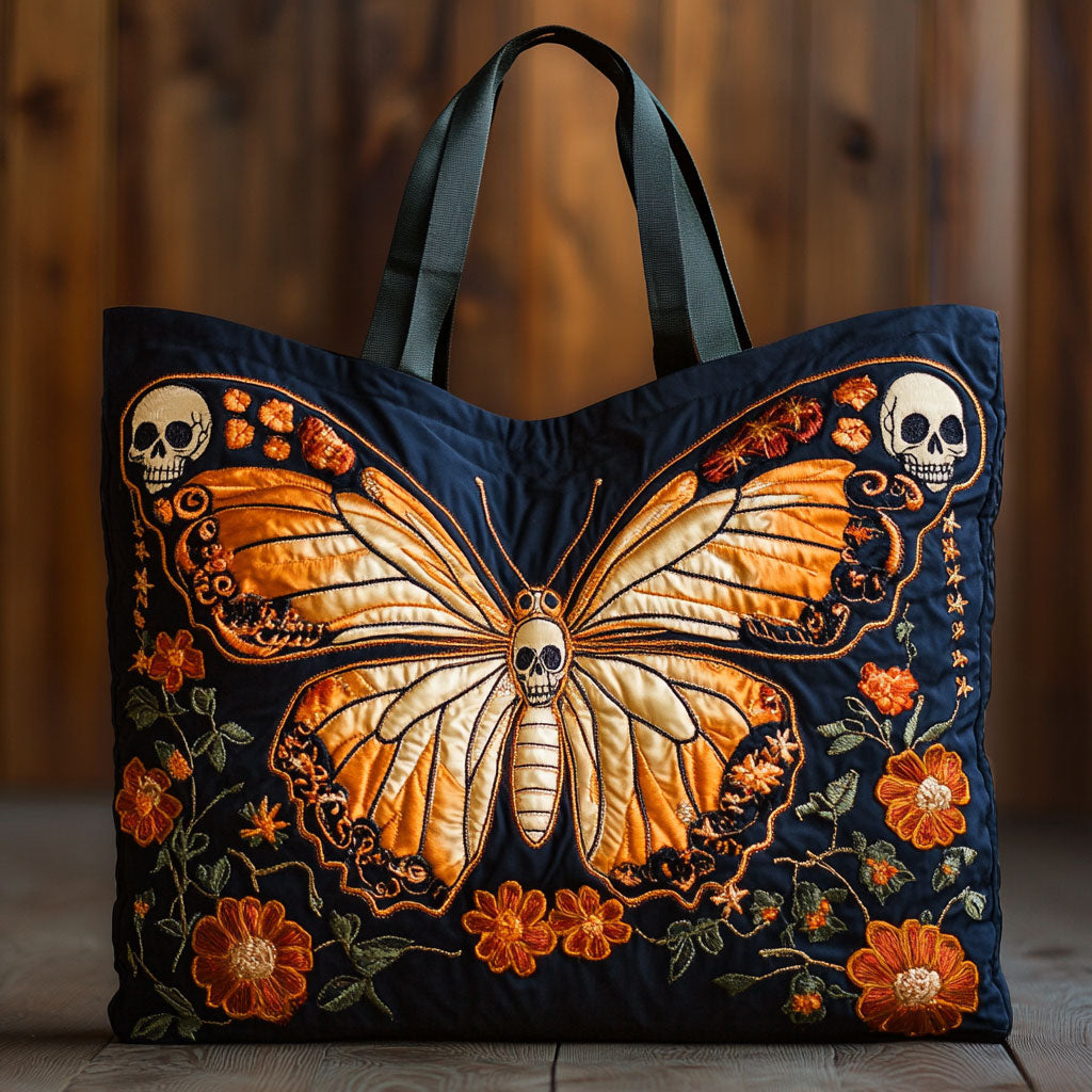 Monarch Bloom CW0910044CL Quilted Tote Bag