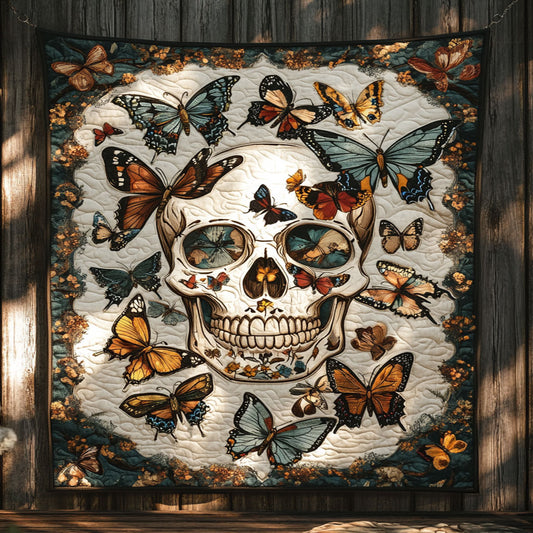 Crimson Skull Butterfly WN2309031CL Quilt