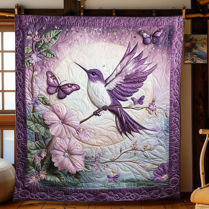 Purple Hummingbird WJ0801016CL Quilt