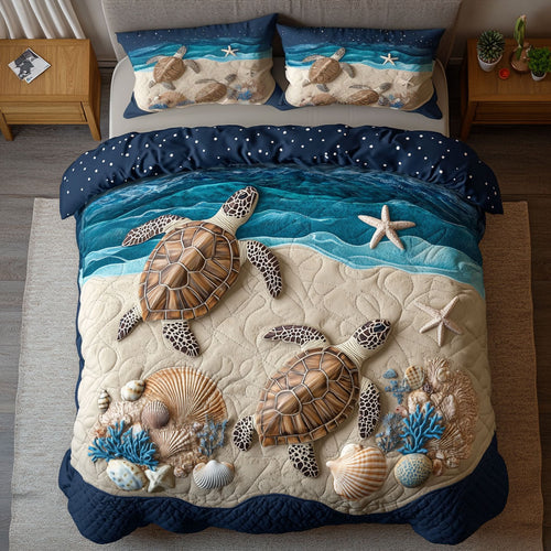 Coastal Beach Shells WY0707049CL Duvet Cover Set