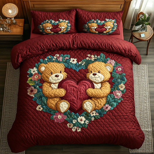 Bear Hugs & Blooms YR1701036CL Duvet Cover Set
