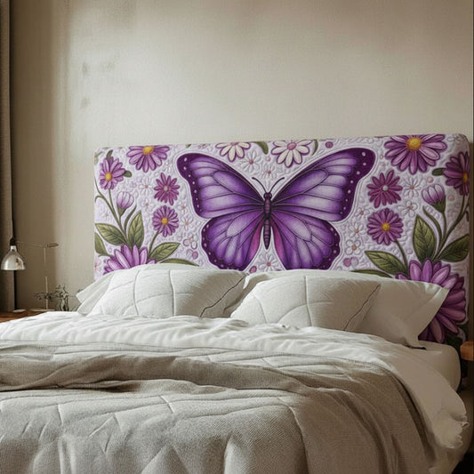 Dreamy Butterfly WJ1112007CL Quilted Headboard Slipcover