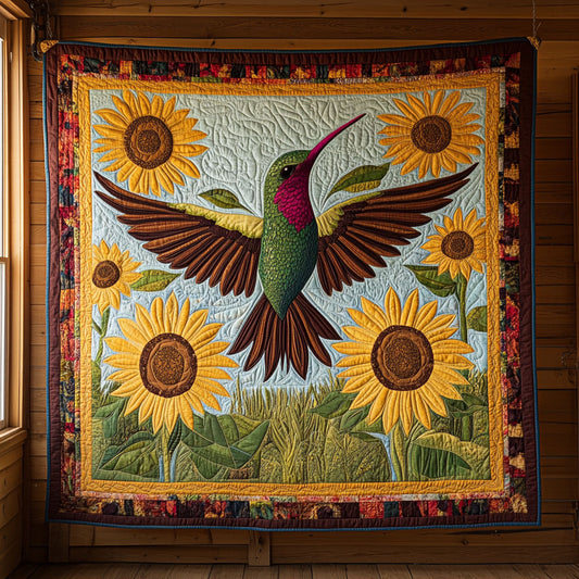 Hummingbird Sunflower CW2208046CL Quilt