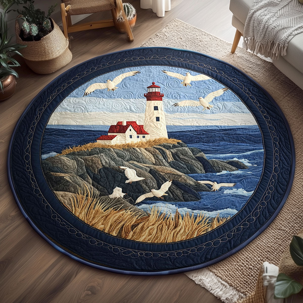 Coastal WY2203030CL Quilted Round Mat