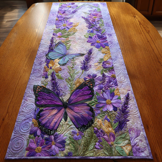 Butterfly Garden CW0307014CL Quilted Table Runner