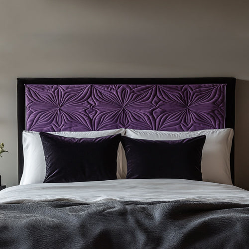 Enigma Flower WN1812007CL Quilted Headboard Slipcover