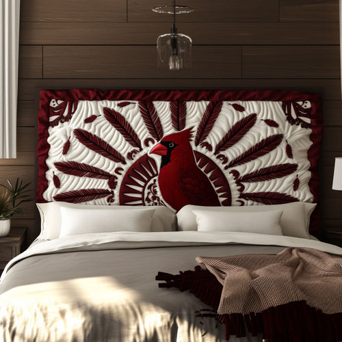 Ruby Feather Cardinal KL2412007CL Quilted Headboard Slipcover