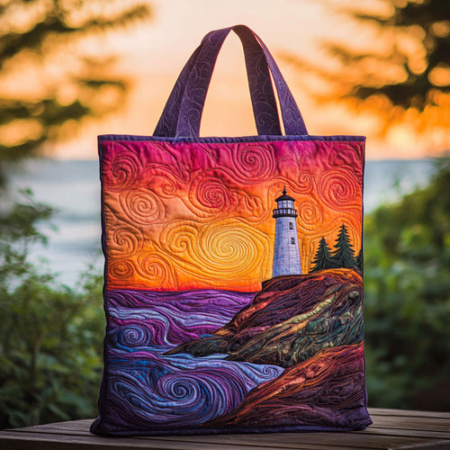 Ocean Whisper Lighthouse WN3009042CL Quilted Tote Bag