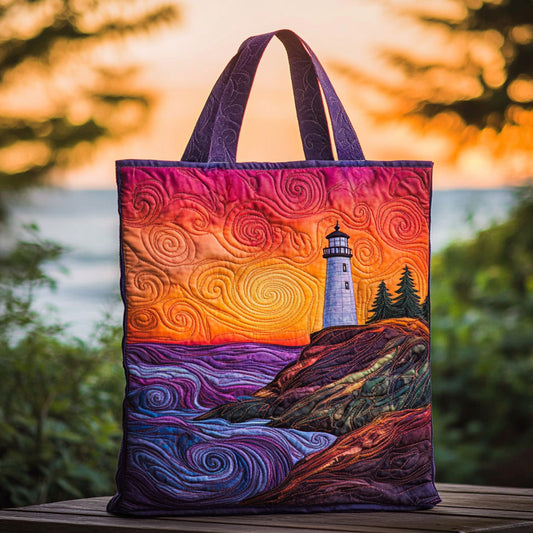Ocean Whisper Lighthouse WN3009042CL Quilted Tote Bag