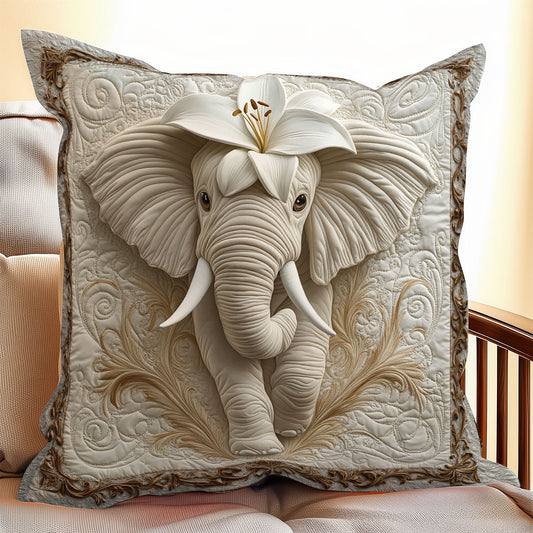 Elegant Elephant WX0406084CL Quilt Pillow Case