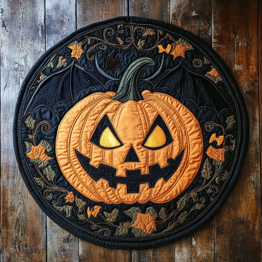 Haunted Halloween WN2307033CL Quilted Round Mat