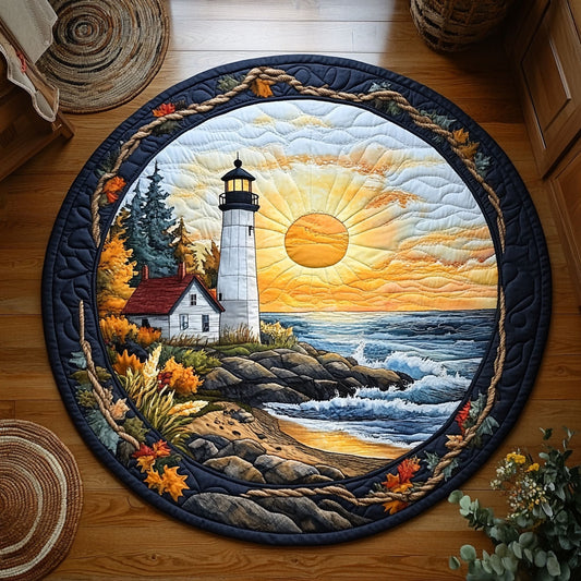 Coastal Scene WY2205033CL Quilted Round Mat