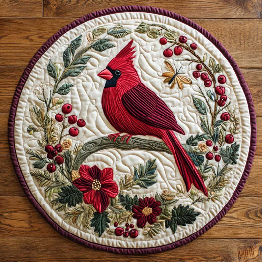 Red Parrot CQ1505017CL Quilted Round Mat