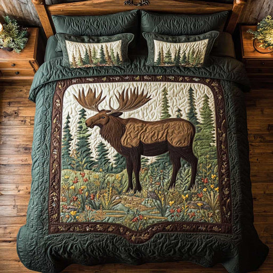 Flower Forest Moose WP0201019CL Duvet Cover Set