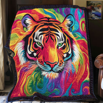 Colorful Abstract Tiger WY1401029CL Quilt