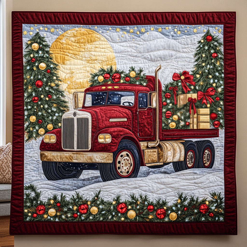 Christmas Container Truck KL1111001CL Quilt