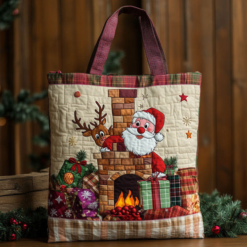 Santa Surprise Pop WN1811088CL Quilted Tote Bag