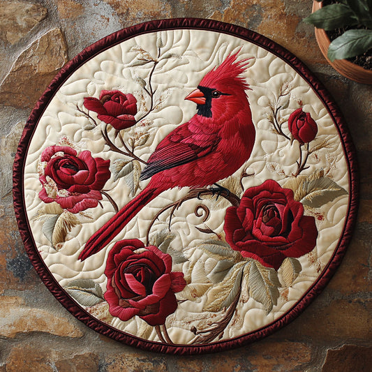 Cardinal Rose CW1606010CL Quilted Round Mat