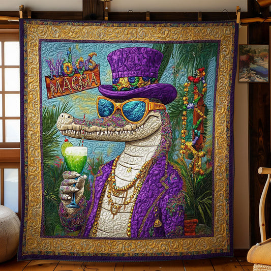 Mardi Gras Crocodile WN1403073CL Quilt