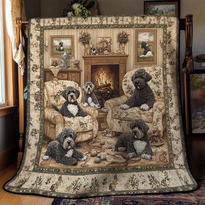 Mini Schnauzer Winter Play WN2811049CL Quilt