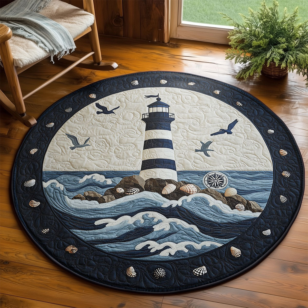 Watch Of Tide WY2203075CL Quilted Round Mat