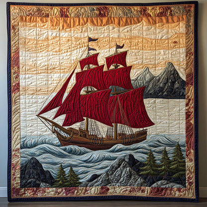Beautiful Red Sails CQ1206017CL Quilt