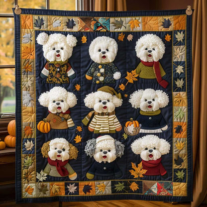 Bichon Frise Autumn Charm WN1610030CL Quilt