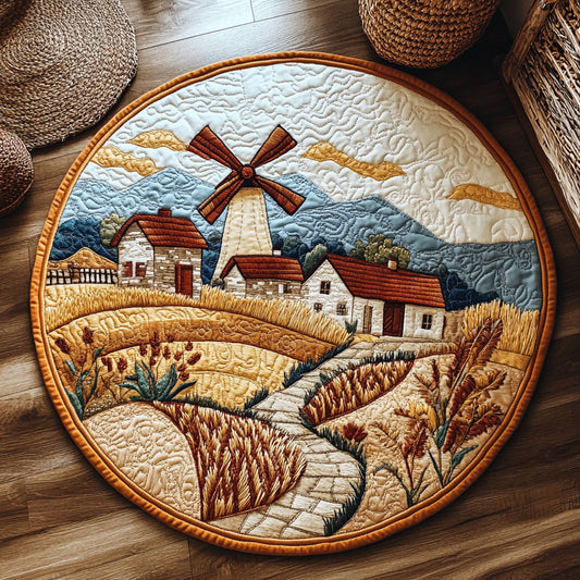 Wheat Countryside WY0206050CL Quilted Round Mat