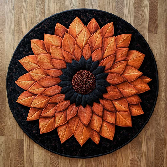 Dahlia Storm WN2804025CL Quilted Round Mat