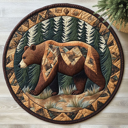 Tribal Bear CW2006049CL Quilted Round Mat