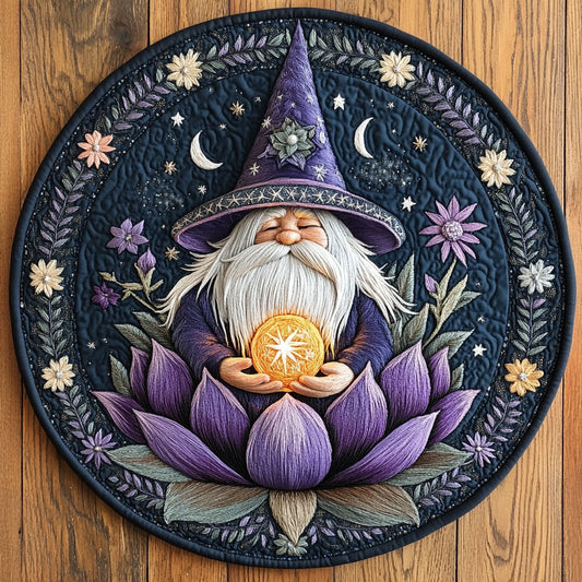 Sunrise Gnome WN2208122CL Quilted Round Mat
