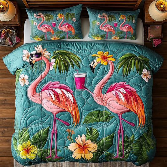 Flamingo Fiesta Vibes WY2406014CL Duvet Cover Set