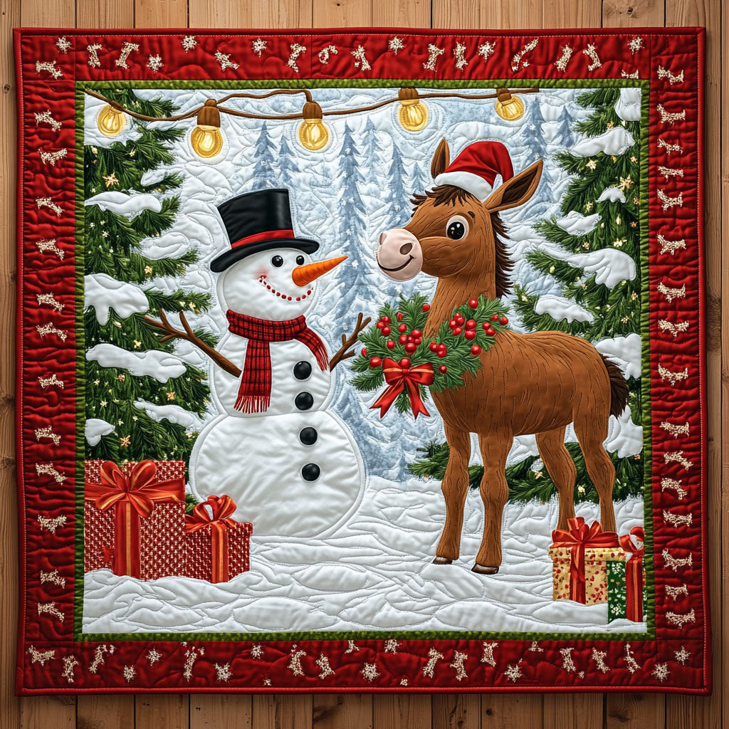 Donkey Christmas Friend CW1111026CL Quilt