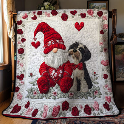 Valentine Gnome With Schnauzer WN0801007CL Quilt