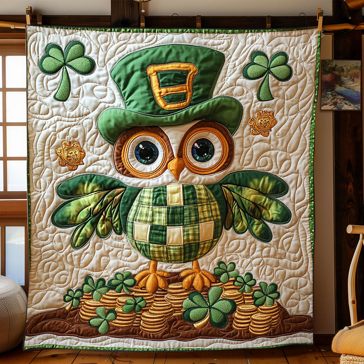 Patrick’s Lucky Owl WJ1001022CL Quilt