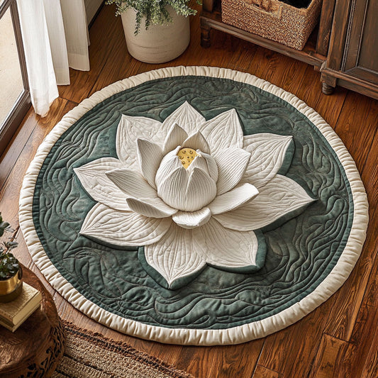 Zen Blossom CP1808092CL Quilted Round Mat