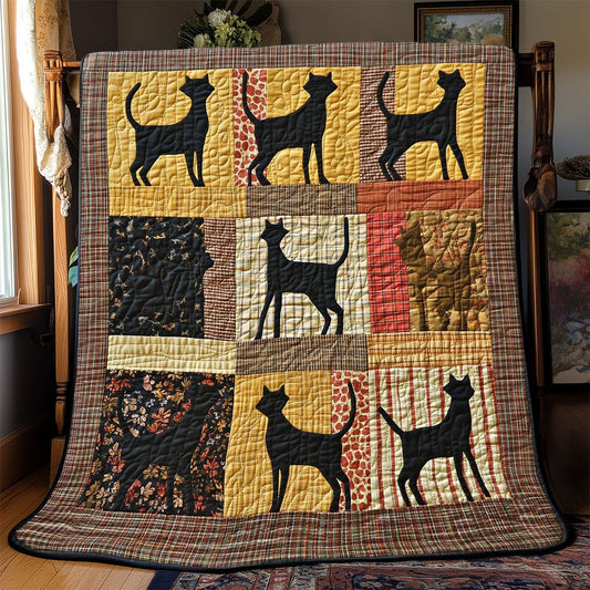 Patchwork Silhouette Cat WP1402078CL Quilt