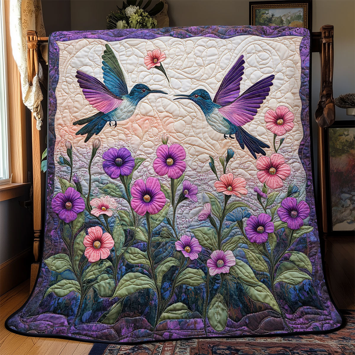 Blooming Hummingbird WJ0901006CL Quilt