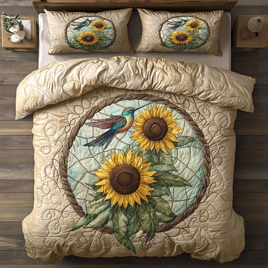 Sunflower Dreamcatcher Hummingbird WY2006021CL Duvet Cover Set