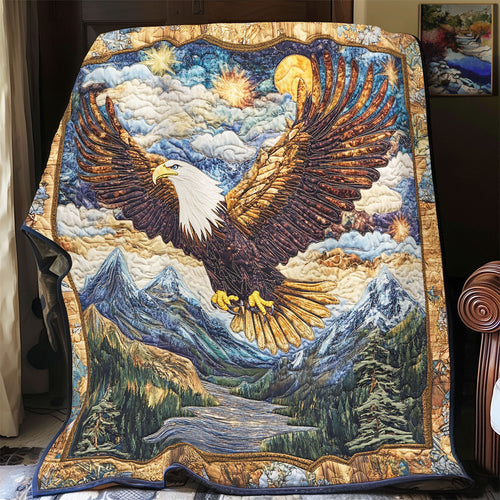 Majestic Eagle In Forest WY1002101CL Quilt