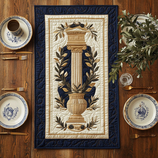 Golden Columns CP1606004CL Quilted Table Runner