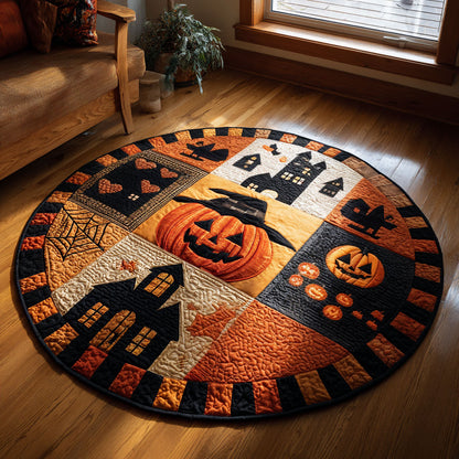 Pumpkin Patch Magic CW1208018CL Quilted Round Mat