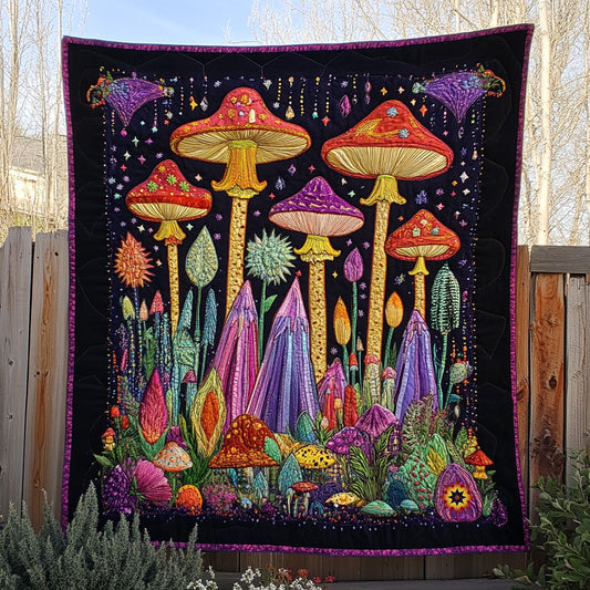 Whimsical Mushroom WJ1012040CL Quilt