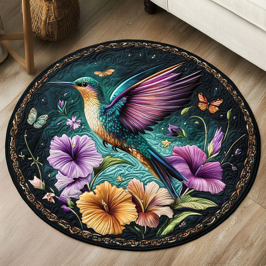 The Glorious Hummingbird CQ0606012CL Quilted Round Mat