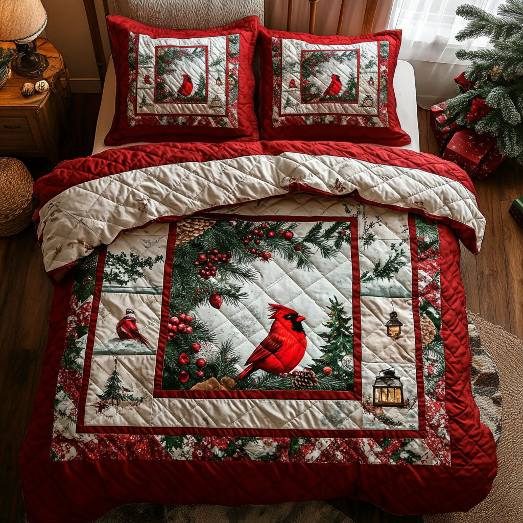 Christmas Star Cardinal WN0711021CL Duvet Cover Set
