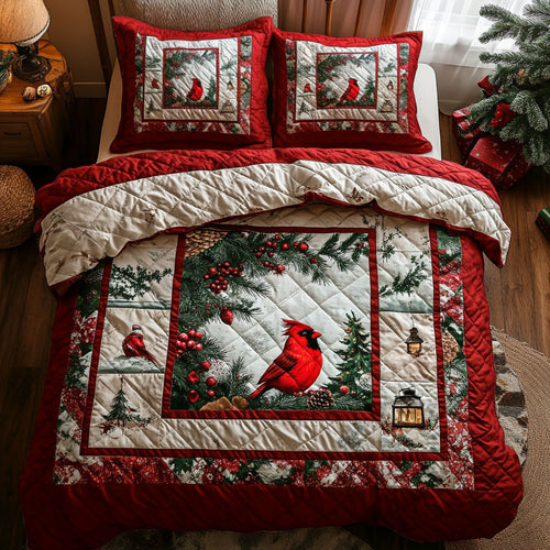 Christmas Star Cardinal WN0711021CL Duvet Cover Set